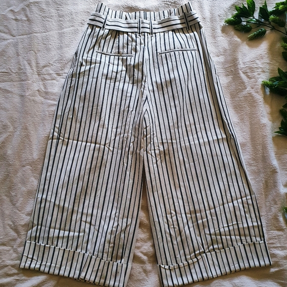 Alice + Olivia | Ryan Striped Cotton Wide Leg Culottes, 6 - Picture 8 of 9
